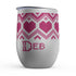 Fair Isle Hearts Stemless Wine Tumblers